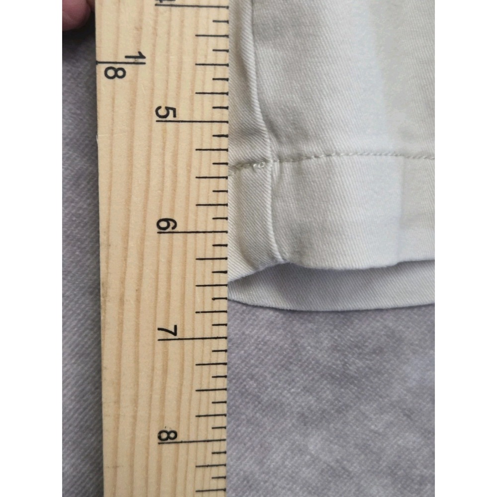 Lands End Bermuda Shorts Womens 14 Tan Chino Khaki Cotton Casual Preppy Classic - Picture 11 of 11